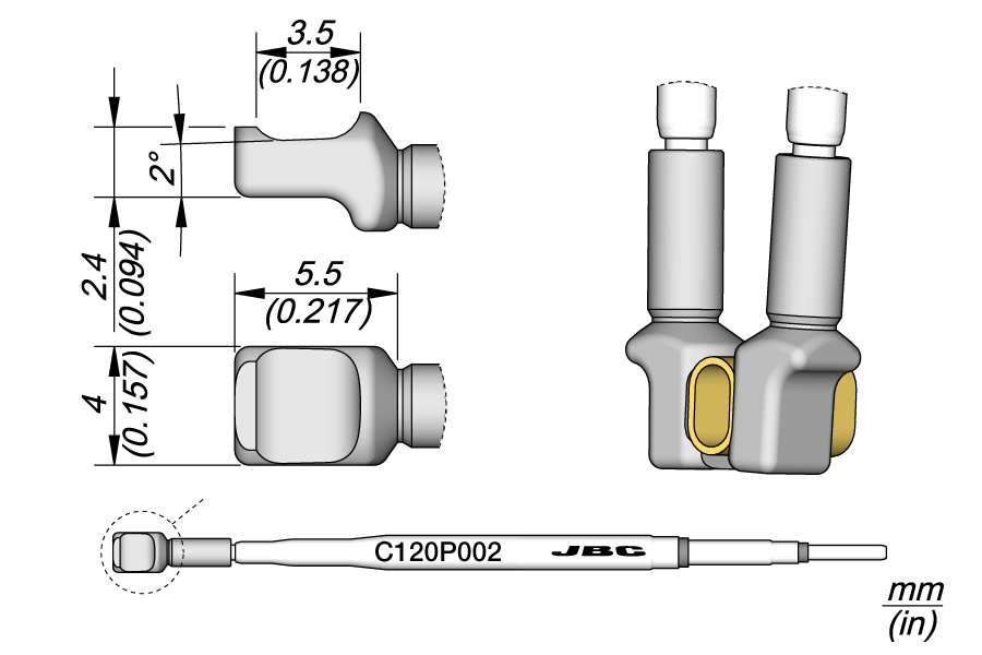 C120P002 - Pin / Connector Cartridge 3.5
